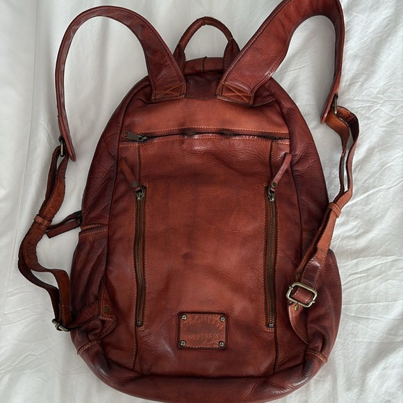 Spaghetti Western Brown Leather Backpack - Picture 2 of 4